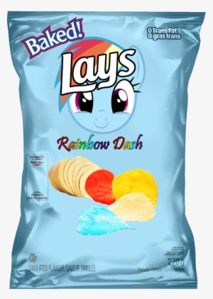 Baked Lay's Rainbow Dash Potato Chips - Ruffles Baked! Cheddar & Sour Cream Potato Crisps #623646
