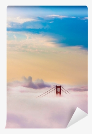 World Famous Golden Gate Bridge In Thich Fog After - Bild Among The Clouds (bht 80x80x3,5 Cm) #624939