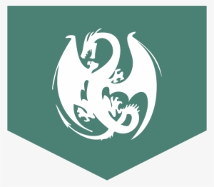 Green Flag With A White, Medieval Dragon Design Representing - Medieval Times Flags #625136