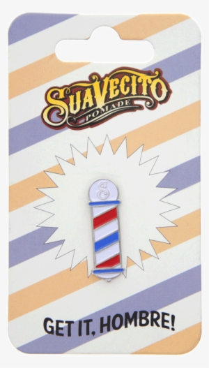 Barber Pole Enamel Pin Packaging - Suavecito Firme Hold Unscented Pomade 113g #625360