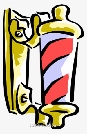 Barber Pole Royalty Free Vector Clip Art Illustration - History Of Barber Ppt #625472