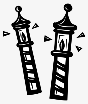 Vector Illustration Of Venetian Gondola Striped Barber's - Stock #625784