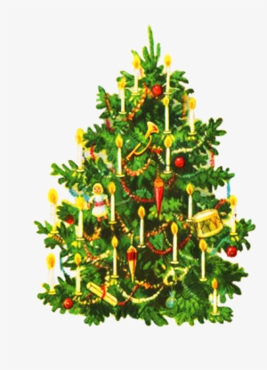 Oldfashioned Decorated Christmas Tree - Vintage Christmas Cards Christmas Tree #626052