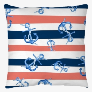 Watercolor Hand Drawn Seamless Pattern With Anchors - Watercolor Painting #626696