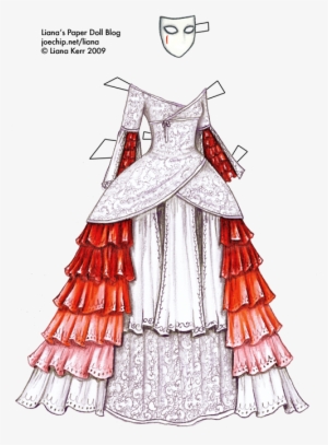Gown Drawing Masquerade Dress - Masquerade Dresses #626835