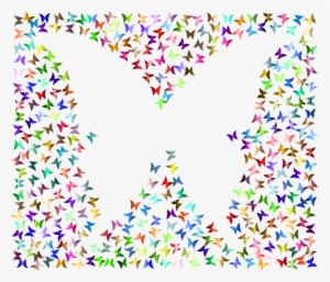 Medium Image - Butterfly Colorful Frame Png #627385