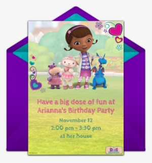 Doc Mcstuffins Online Invitation - Doc Mcstuffins Themed Party Invitations #628326