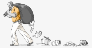 Do Not Use Trash Bags To Pack Your Stuff - Man Carrying Garbage Bag #628331