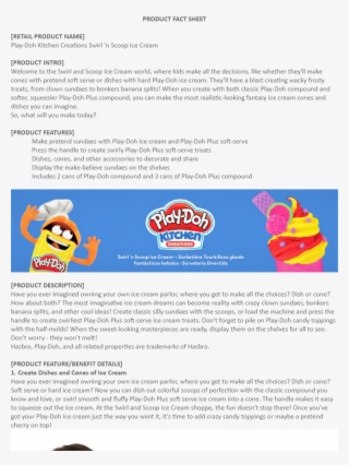 Specifications Of Play-doh Kitchen Creations Swirl - Play Doh #6200315 Specifications Of Play-doh Kitchen Creations Swirl - Play Doh #6200315