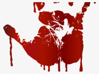 Handprint Clipart Blood - Hand Print #6203233