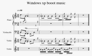Windows Xp Booot Music Sheet Music For Piano, Violin, - Music #6205444