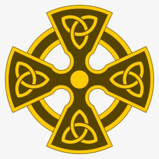 Celtic Cross With Trefoil Knots - Monasticism Symbol #6208906