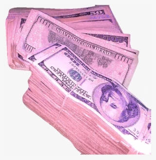 Pink Glitter Sparkle Sparkles Money Freetoedit - Fashion Us Dollar Bill Mens Bifold Wallets Leather #6210791