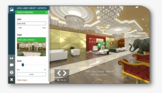 Yulio Vr Experience Of Hotel Lobby Showing Hotspots - Vr Hotspot #6213900