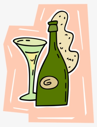 Vector Illustration Of Champagne Carbonated Sparkling #6214334