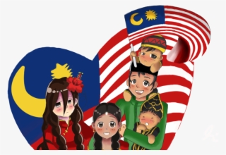 Malaysian Cartoon Png - 1 Malaysia Merdeka #6215180