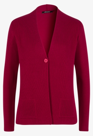 Cardigan Cotton Blend - Olsen Grey Knit Cardigan Colour: Grey Melange, Size: #6219382