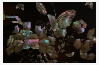 Oval Chinese Top In Lacquered Wood And Mother Of Pearl - Nacre #6219849