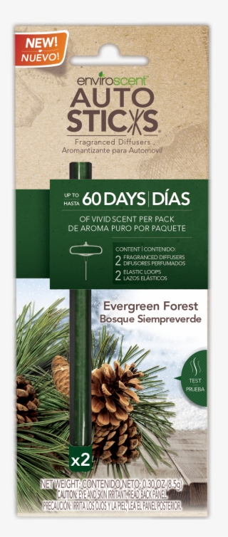 Enviroscent 01125-036 Evergreen Forest Autosticks Car - Enviroscent Auto Sticks Air Freshener - Seaside Coconut #6220538