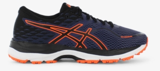 Asics Gel-cumulus 19 Gs Kids Blue Black Shocking Orange - Laufschuhe Asics J Cumulus 19 Gs Limo Yellow/blue #6220952