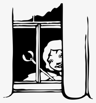 How To Set Use Fairy Peeking In Window Svg Vector #6221305