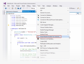 Launching The Emulator From The Tools Menu - Emulator #6221783