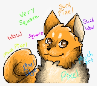 Image Pixel Doge Drew Sushi As Doge Lmao In Pixels - Cat #6222524