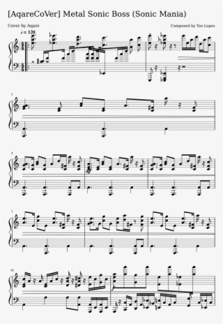 Aqarecover Metal Sonic Boss Sonic Mania Sheet Music #6226001