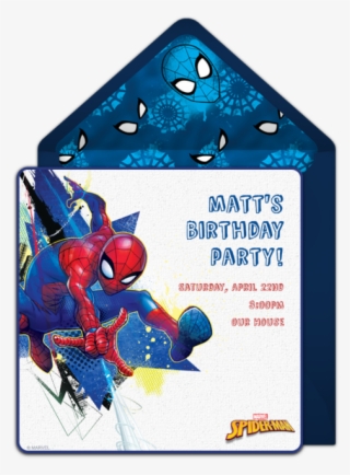 Spider-man Grunge Online Invitation - Spider-man #6226465
