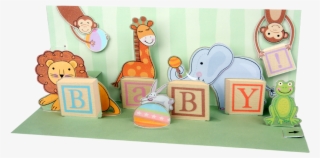 Blocks - Pop-up Panoramics Greeting Card - Baby Blocks #6231193