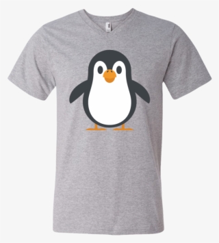 Penguin Emoji Men's V Neck T Shirt #6240526