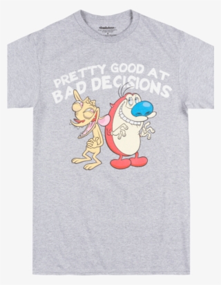 Nickelodeon Ren And Stimpty Bad Decisions T-shirt Heather - T-shirt #6240813