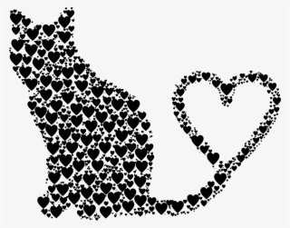 Clipart Heart Cat - Cat Heart #6243122