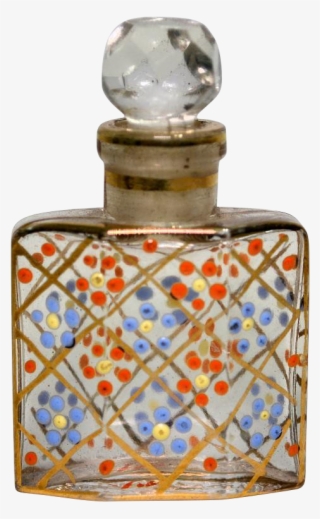 Enameled Czechoslovakia Perfume Bottle - Perfume #6243433
