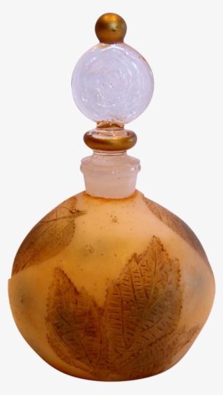 French Art Glass Scent Perfume Bottle Intaglio Cut - Perfume #6243649