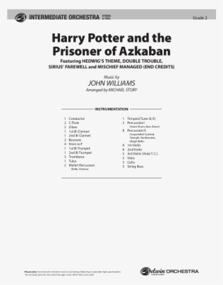 Harry Potter And The Prisoner Of Azkaban Thumbnail - Harry Potter And The Prisoner Of Azkaban Music Score #6244381