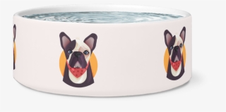 Frenchie World X Nickola Ceramic Dog Bowl - Bull Terrier #6245718