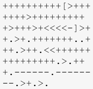 Hello World Brainfuck - Brainfuck Hello World #6245823