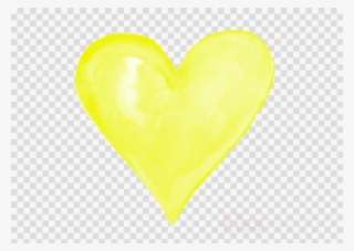 Yellow Watercolour Heart Clipart Watercolor Painting - Yellow Love Heart Transparent #6246889