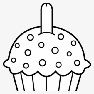 Cupcake Clipart Black And White Best Cupcake Clipart - Birthday Cupcake Coloring Pages #6247932