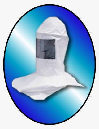 White Mask In Oval - Allegro Deluxe Tyvek Double Bib Hard Hat Hood 8078 #6250425