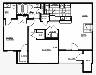 Crescent Place Apartments Crescent Floor Plan - Floor Plan #6256053
