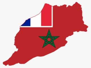 Flag Map Of French Morocco - Morocco French #6257135