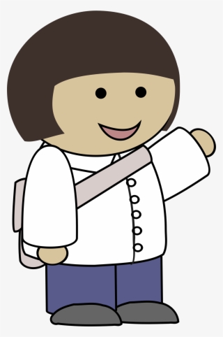 This Free Icons Png Design Of Pointing Backpack Girl #6259233
