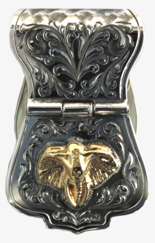 Vendor-unknown Collections Hand Engraved Hourglass - Money Clip #6265423