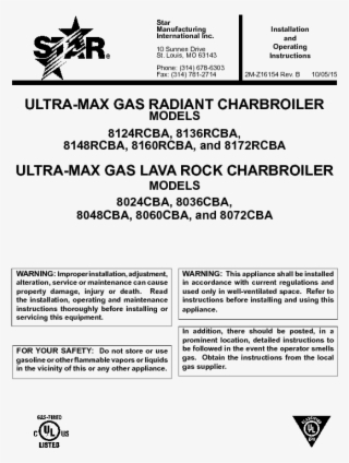 Download Owner Manual - Star Manufacturing #6268260