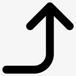 Up Arrow Key Symbol - Arrow Right And Upwards #6270116