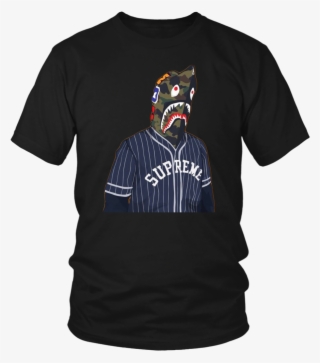 Supreme Jersey Bape Mask T-shirt - Larry Bernandez T Shirt #6270719