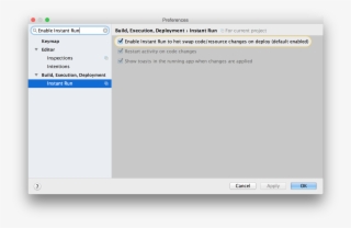 Enable Instant Run For Android Studio Projects - Android Studio Instant Run #6272856