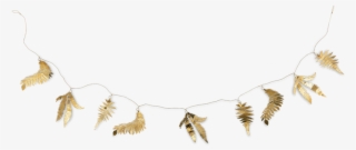 Gold Fern Leaf Garland - Nkuku Tabwa #6276103